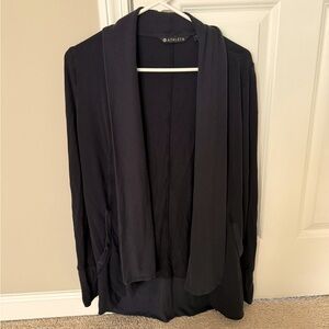 Athleta brand cotton cardigan with thumb holes.
